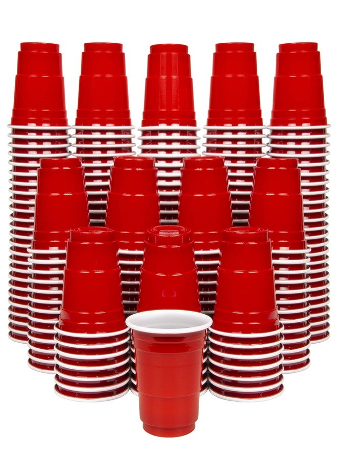 GoBig 200 Pack 2 oz Plastic Shot Cups - Mini 2oz Party Cups, Red - Image 1